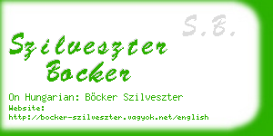 szilveszter bocker business card